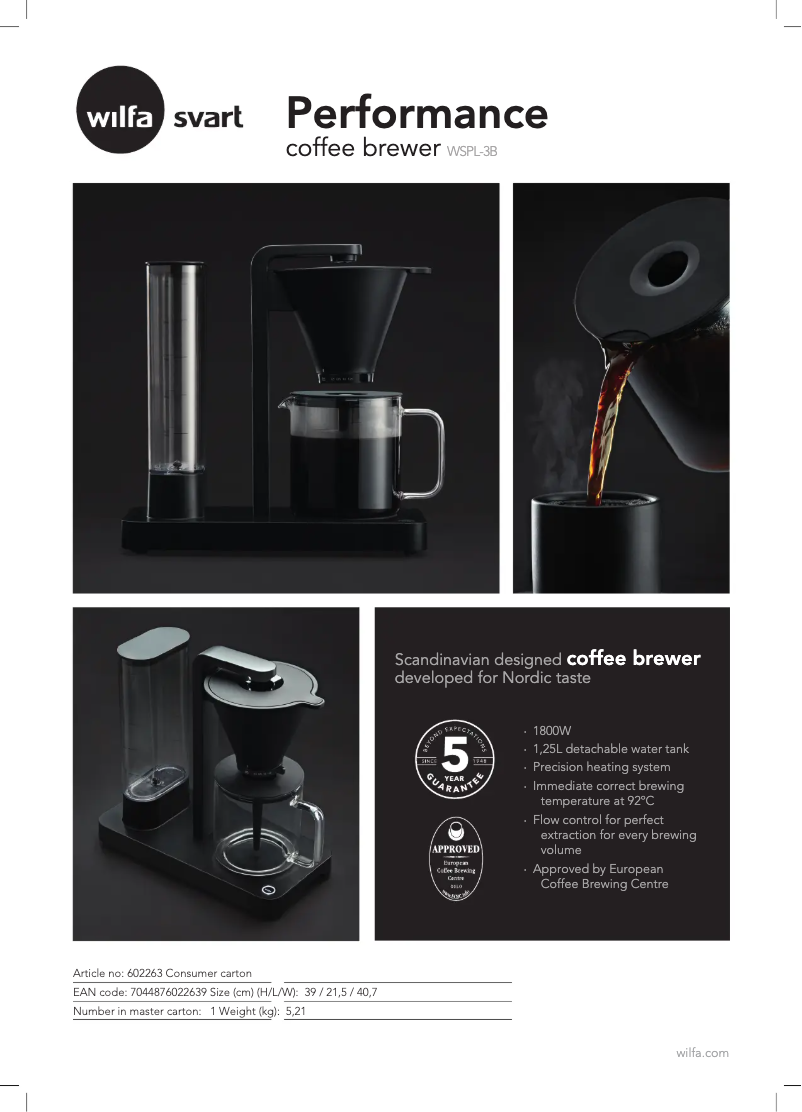 Imagen de la primera página del manual del dispositivo SVART Performance WSPL-3B