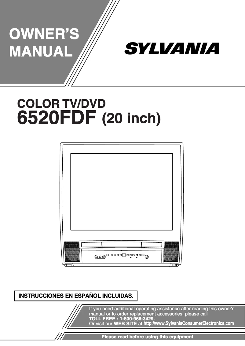 Page n°1 - Manuel utilisateur Sylvania 6520FDF