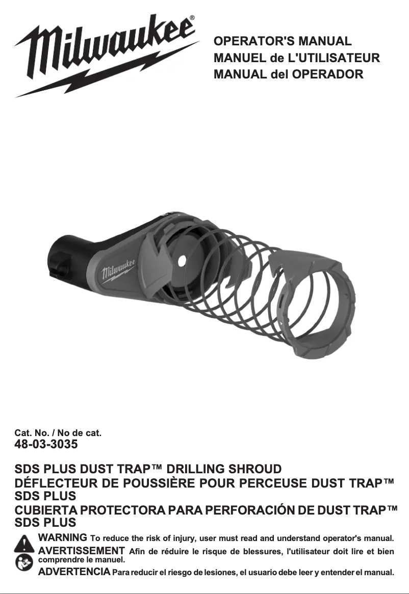 Page 1 de la notice Manuel utilisateur Milwaukee 48-03-3235
