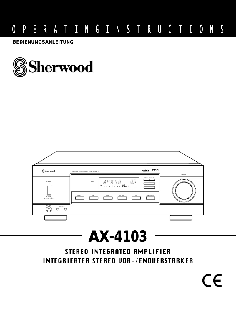Page 1 de la notice Manuel utilisateur Sherwood AX-4103