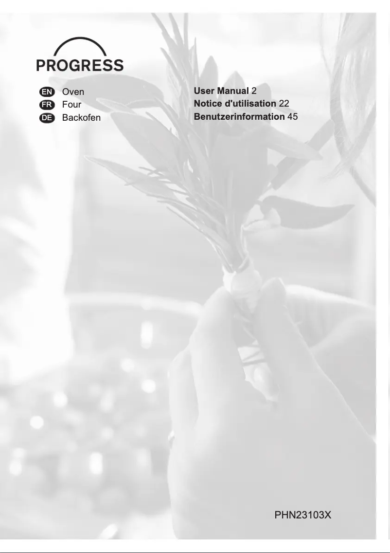 Image de la première page du manuel de l'appareil PHN23103X