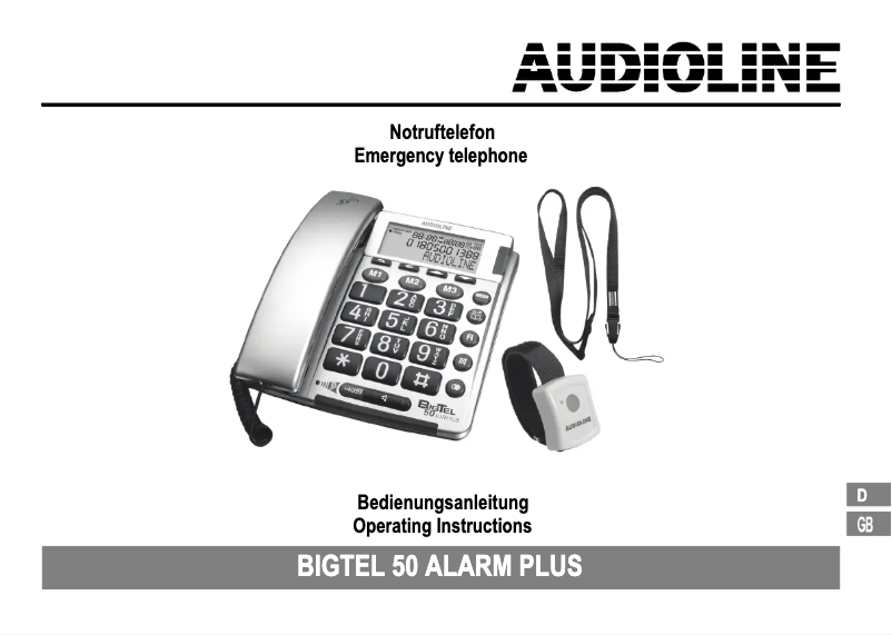 Page n°1 - Manuel utilisateur Audioline BigTel 50 Alarm Plus