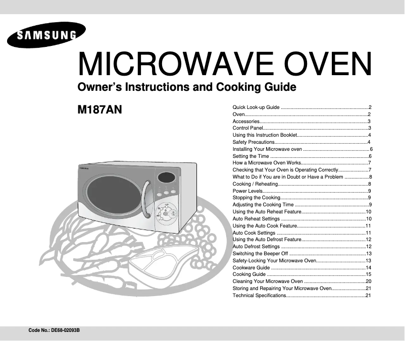 Image de la première page du manuel de l'appareil M187AN