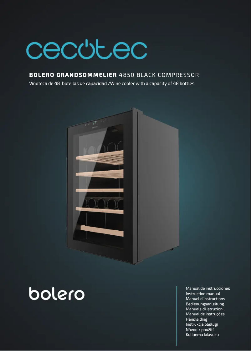 Page n°1 - Manuel utilisateur Cecotec Bolero GrandSommelier 4850 Black Compressor