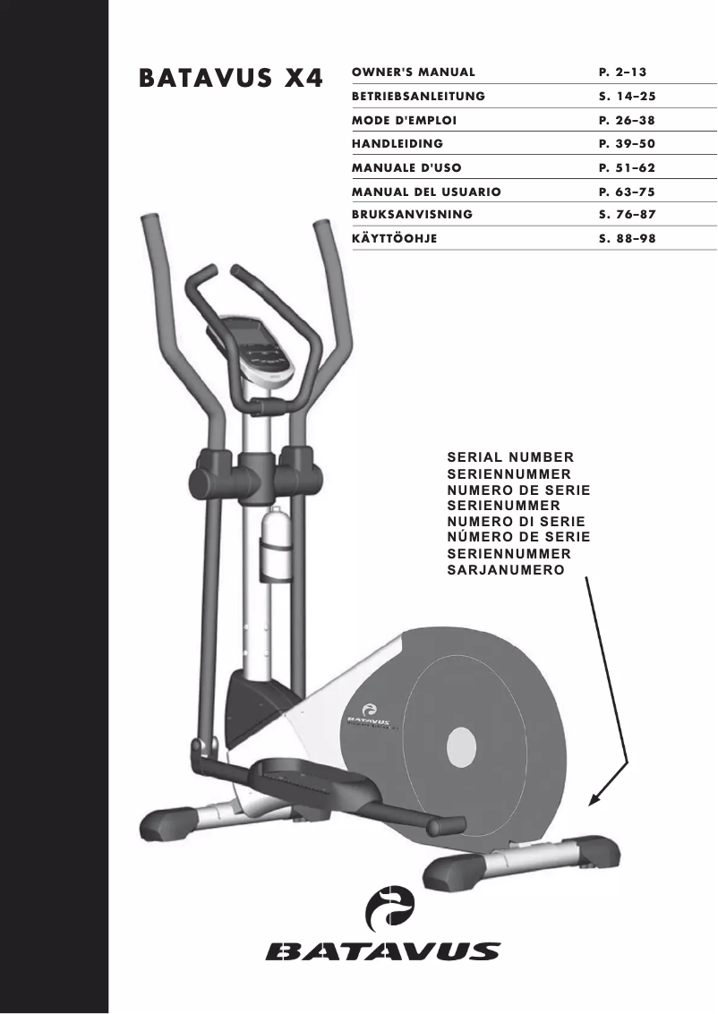 Página 1 del manual Manual de usuario Batavus X4