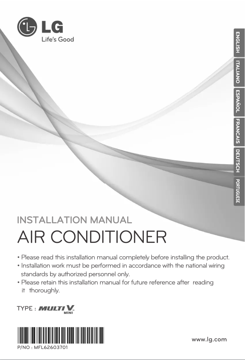 Page n°1 - Manuel utilisateur LG ARUN60LS2A