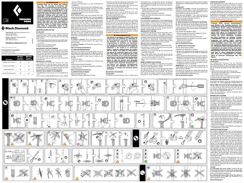 Page n°1 - Manuel utilisateur Black Diamond Trail Sport 3