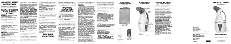 Image de la première page du manuel de l'appareil CompleteSteam GS2W