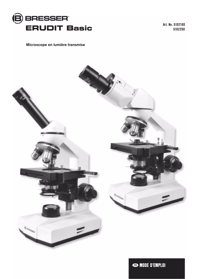 Page 1 de la notice Manuel utilisateur Bresser ERUDIT Basic