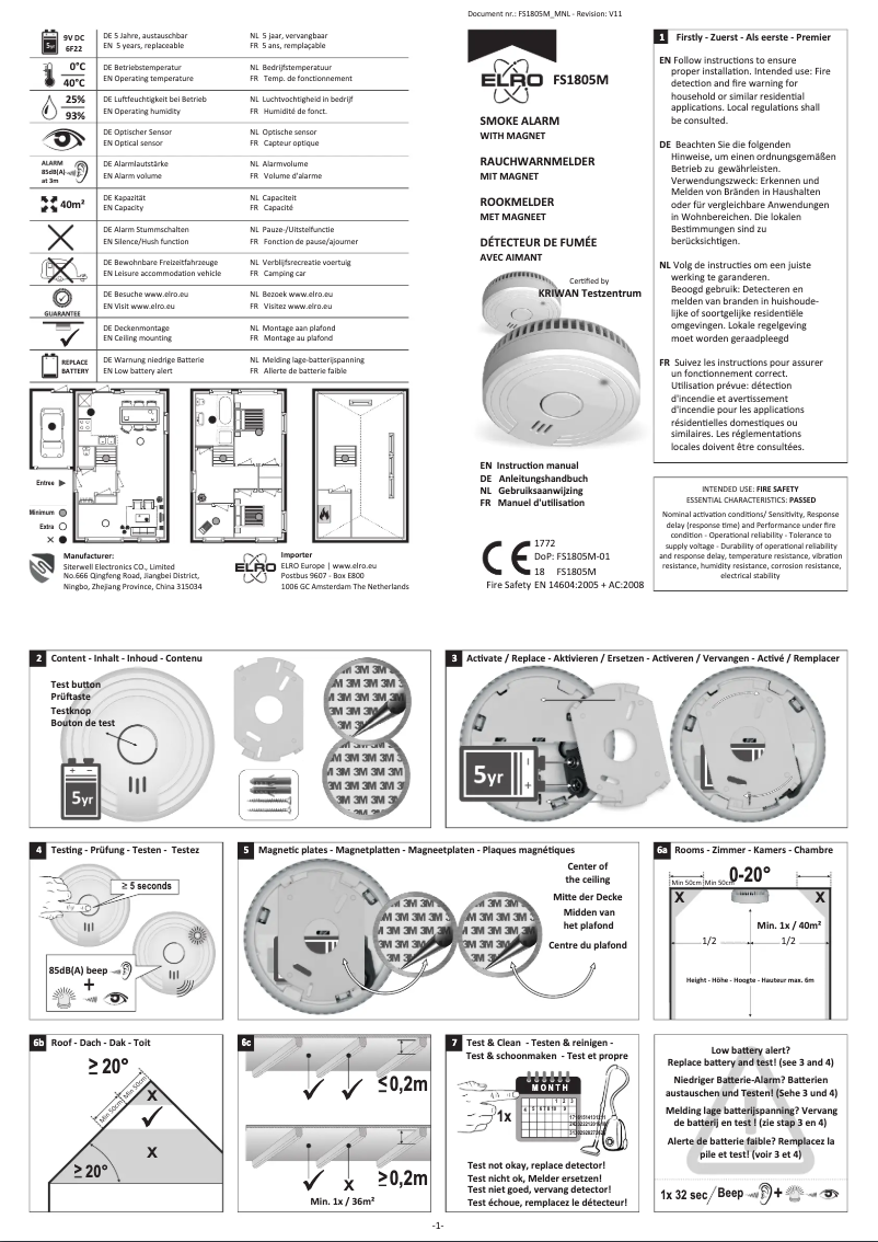 Image de la première page du manuel de l'appareil FS180521M