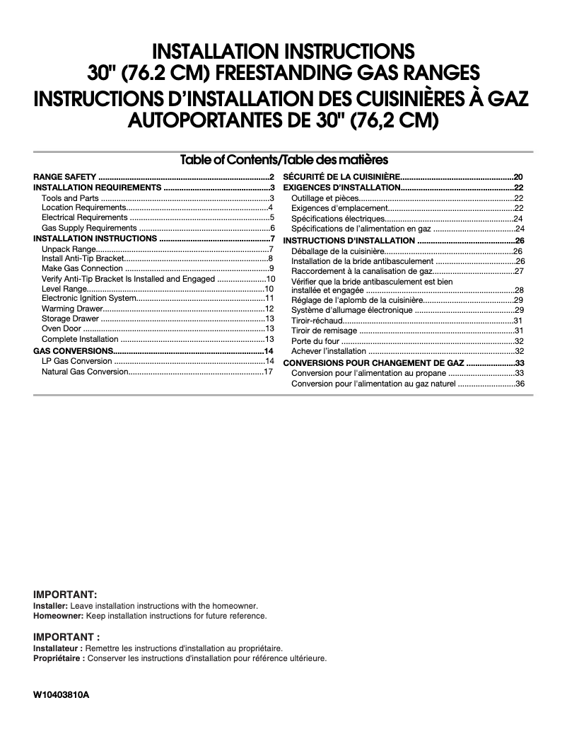 Page n°1 - Manuel utilisateur Maytag MGR8775AW
