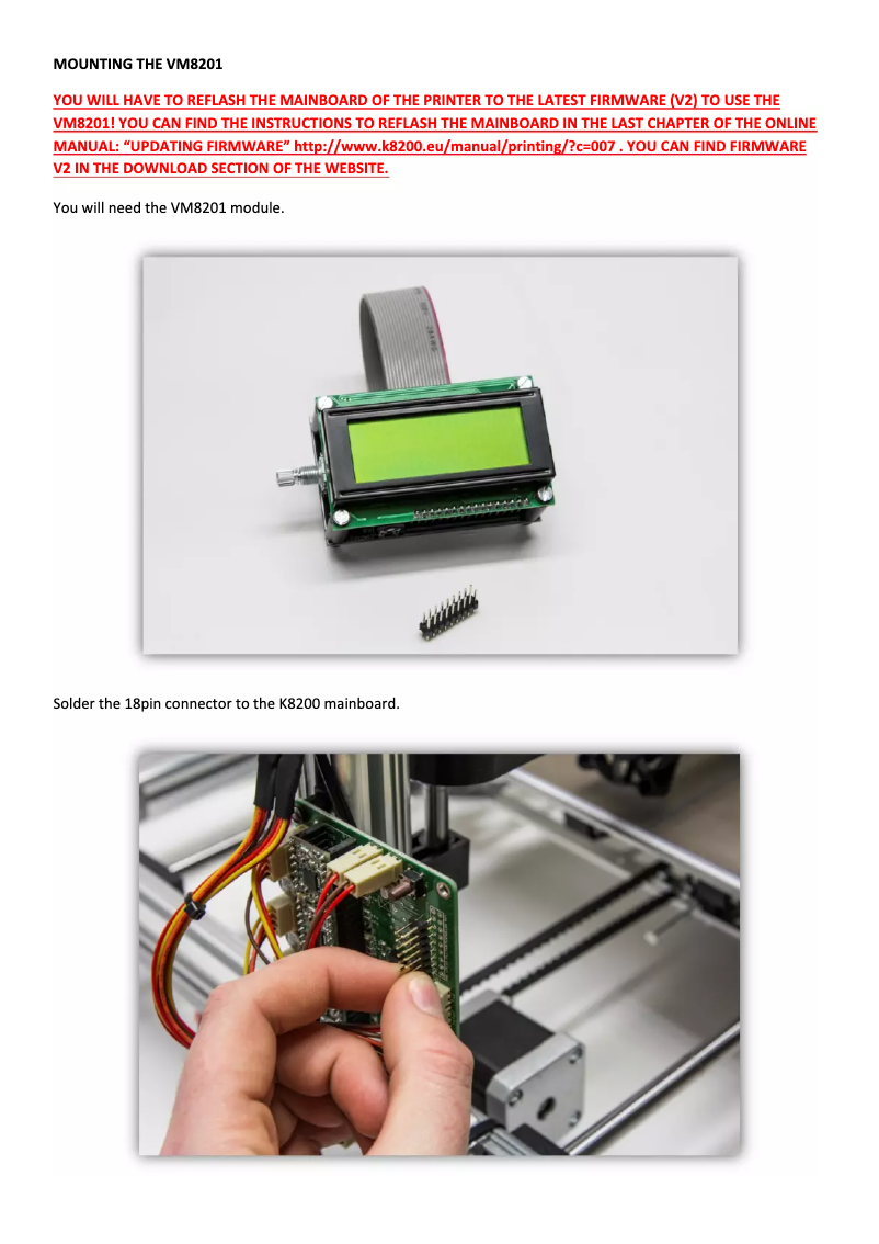 Page n°1 - Manuel utilisateur Velleman VM8201