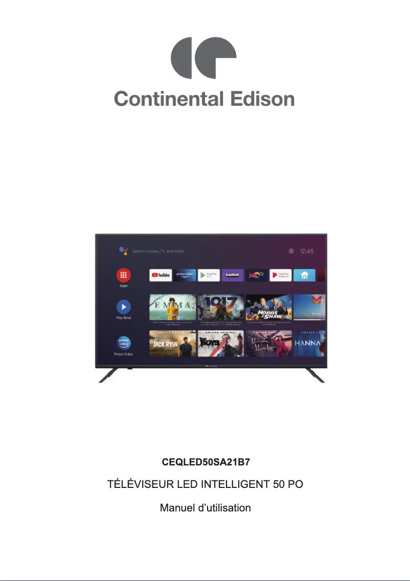 Image de la première page du manuel de l'appareil CEQLED50SA21B7