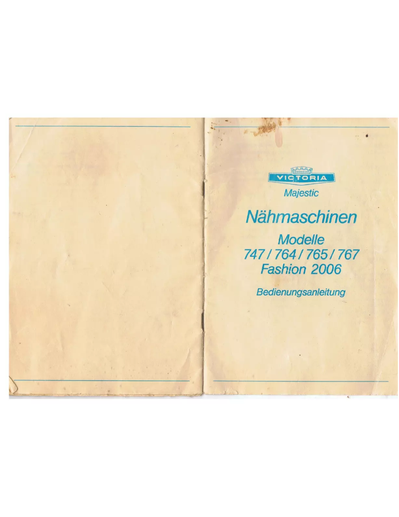 Page n°1 - Manuel utilisateur Victoria 764