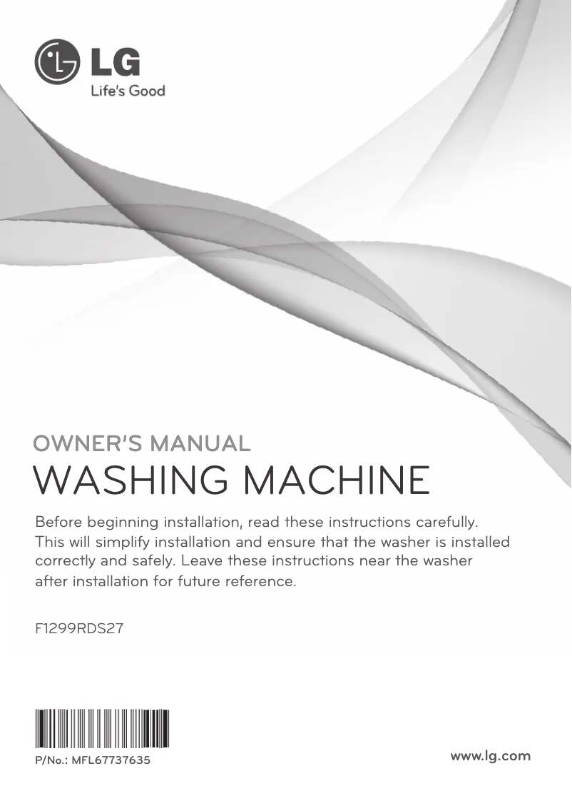 Image de la première page du manuel de l'appareil F1299RDS27