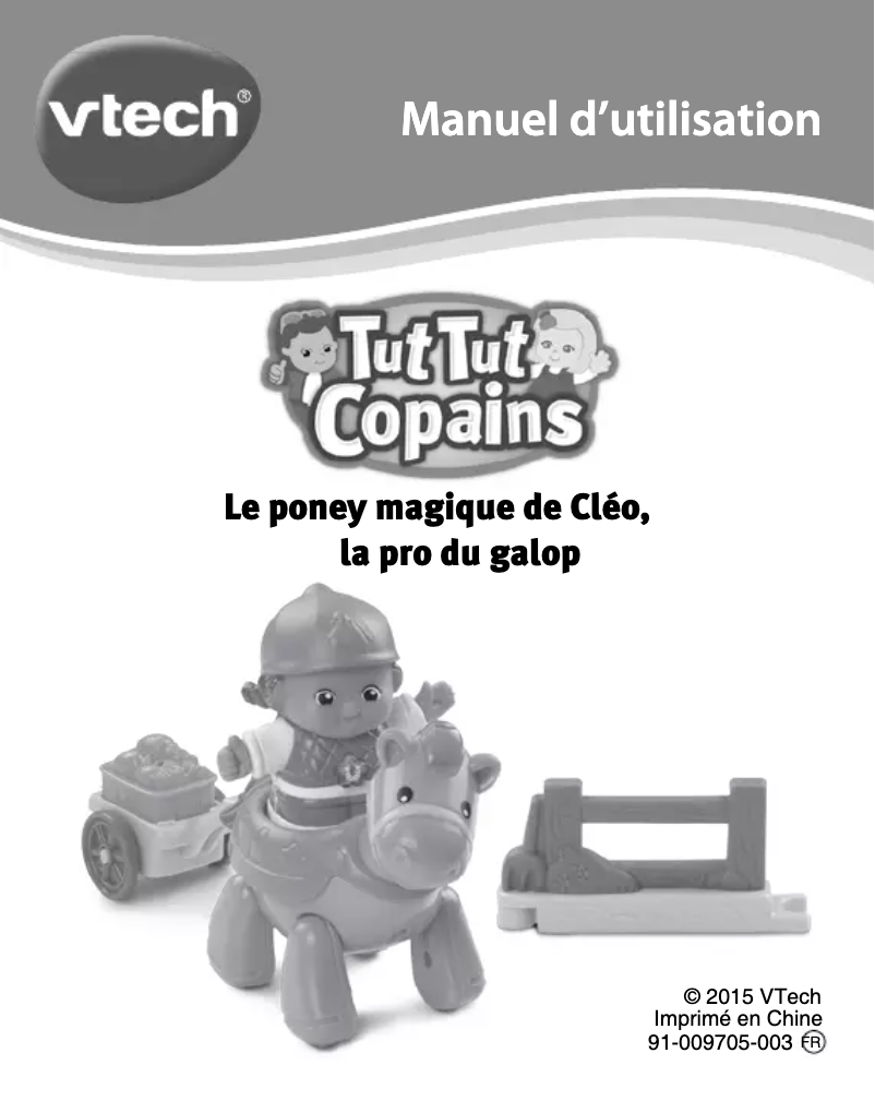 Page 1 de la notice Manuel utilisateur Vtech Le poney magique de Cléo, la pro du galop