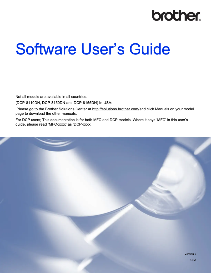 Page n°1 - Manuel utilisateur Brother DCP-8150DN