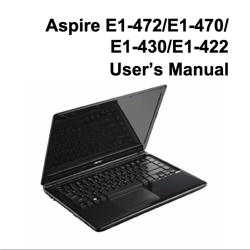 Imagen de la primera página del manual del dispositivo Aspire E1-470G