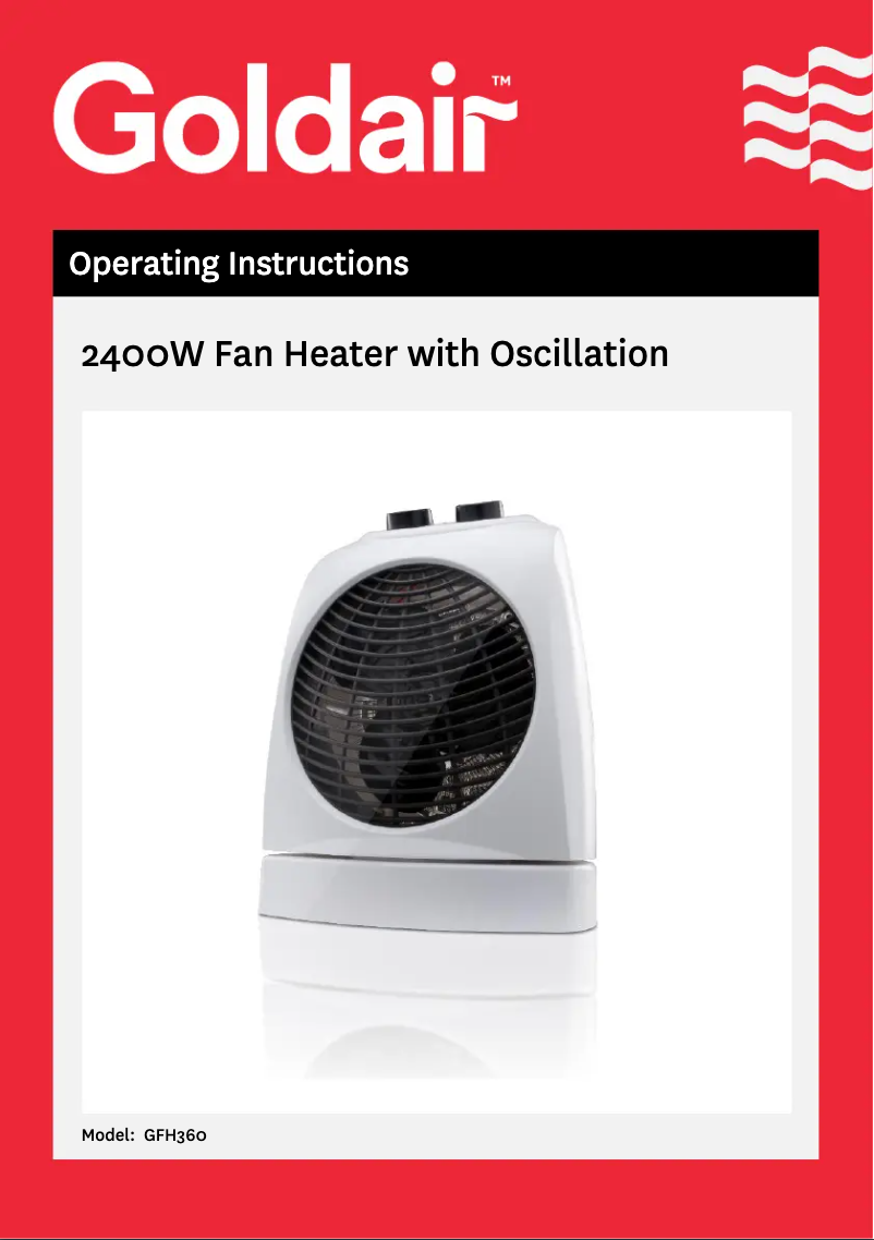Page 1 de la notice Manuel utilisateur GoldAir GFH360
