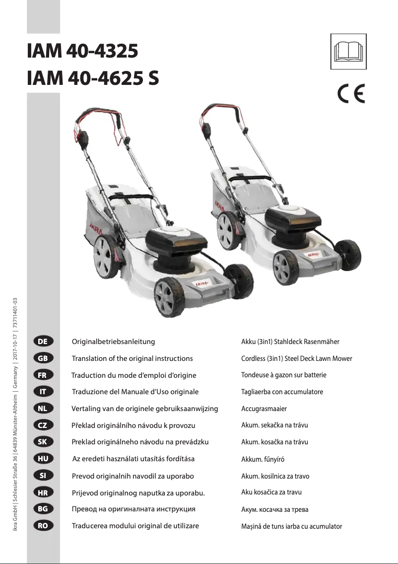 Page 1 de la notice Manuel utilisateur IKRA IAM 40-4625 S