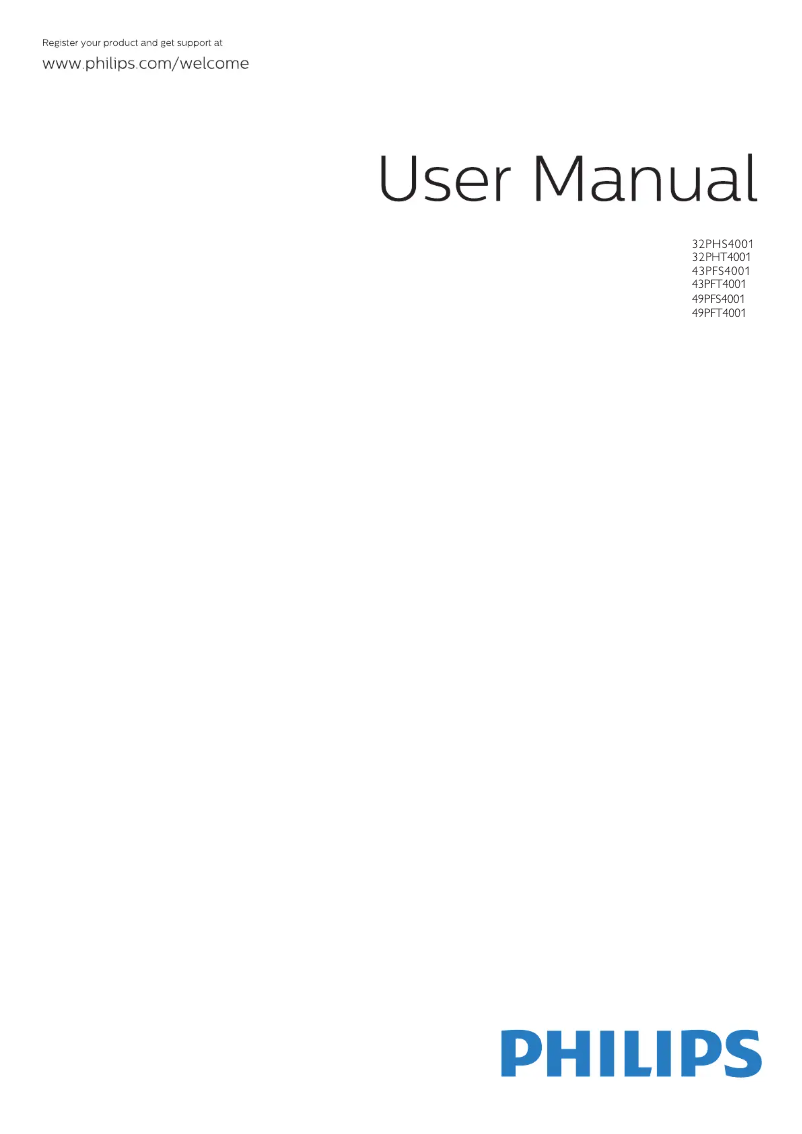 Image de la première page du manuel de l'appareil 4000 series 32PHT4001