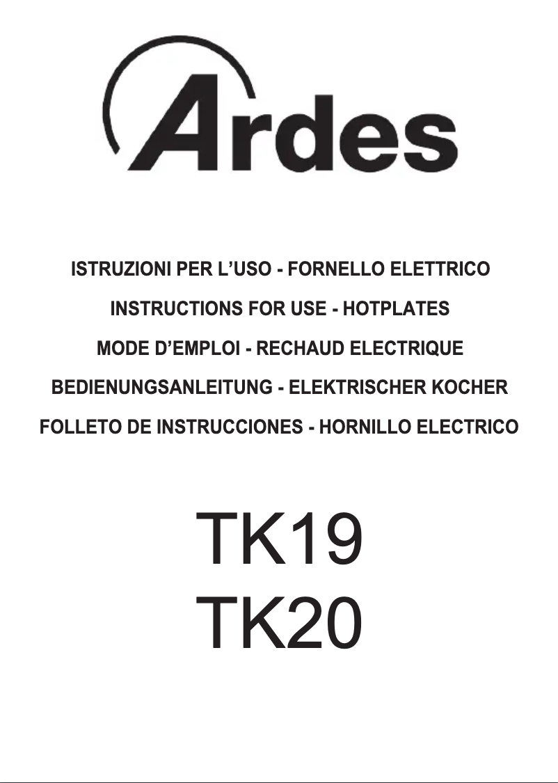 Imagen de la primera página del manual del dispositivo TK19