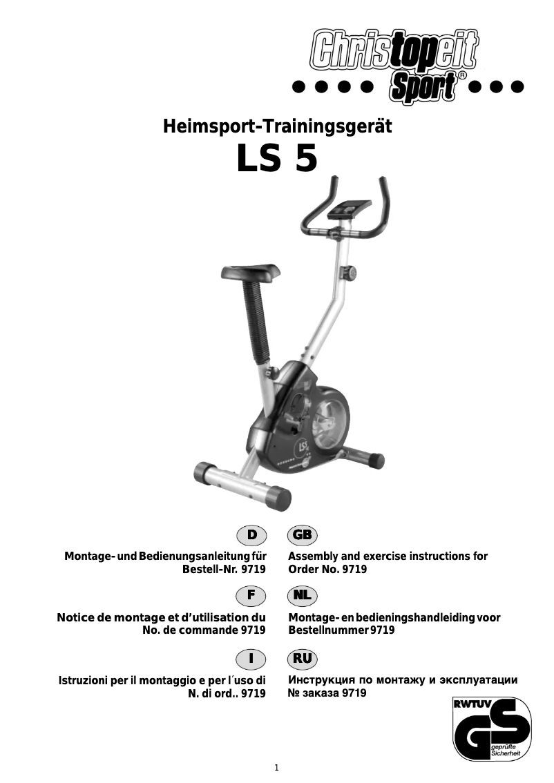 Page n°1 - Manuel utilisateur Christopeit LS 5