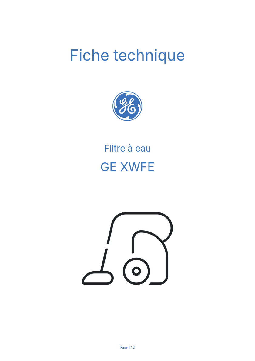 Image de la première page du manuel de l'appareil XWFE