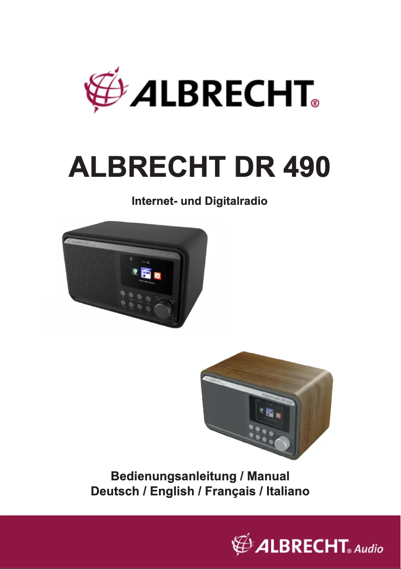 Page 1 de la notice Manuel utilisateur Albrecht DR 490