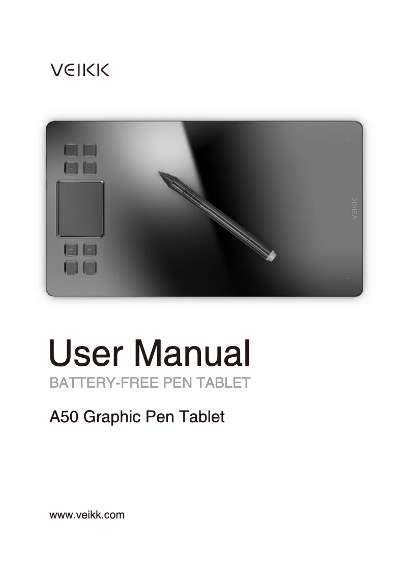 Page n°1 - Manuel utilisateur veikk A50