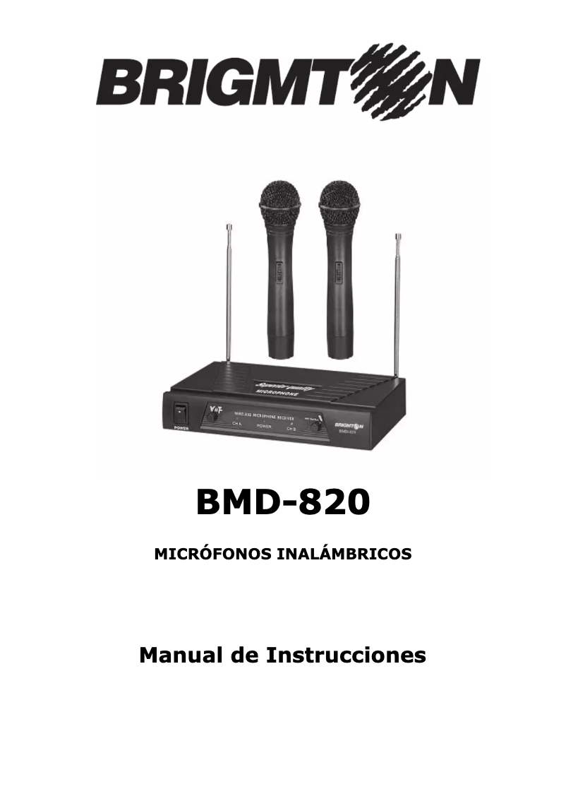 Página 1 del manual Manual de usuario Brigmton BMD-820