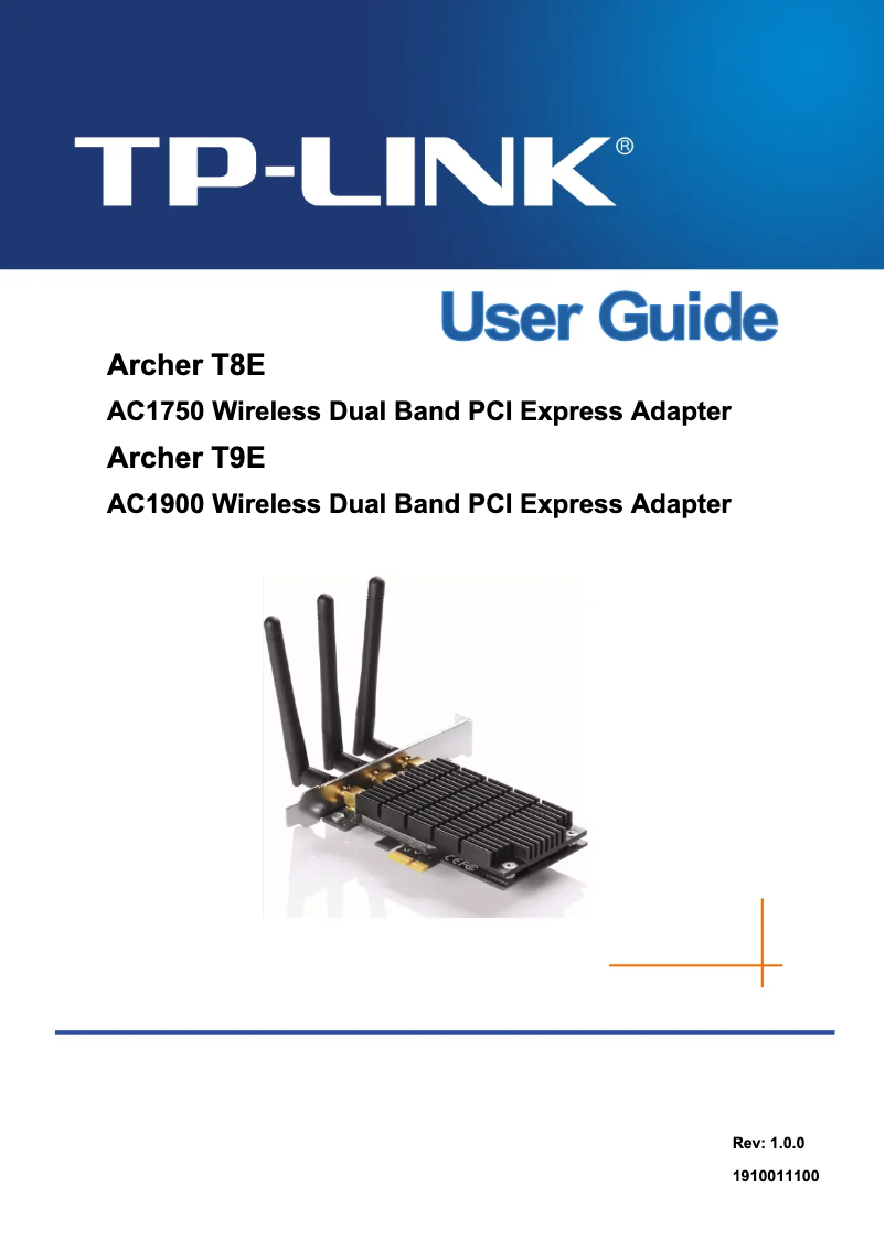 Page 1 de la notice Manuel utilisateur TP-Link Archer T9E