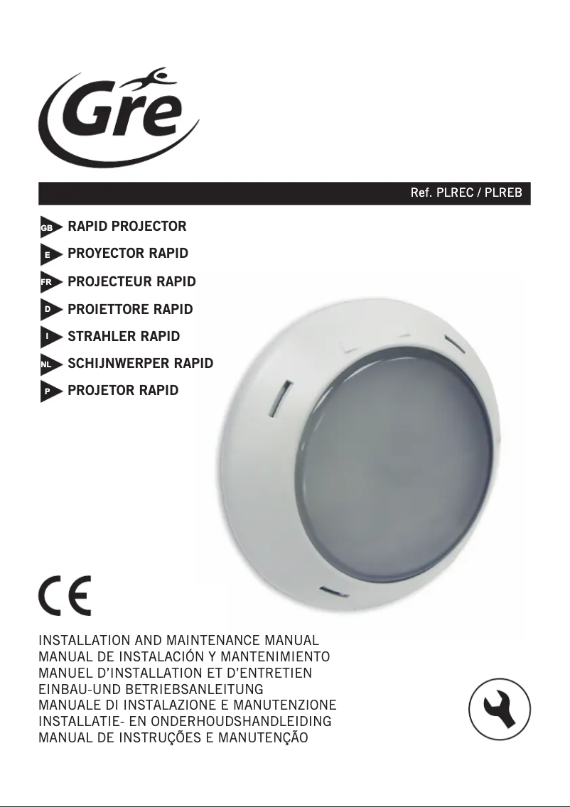 Page 1 de la notice Manuel utilisateur Gre PLREC