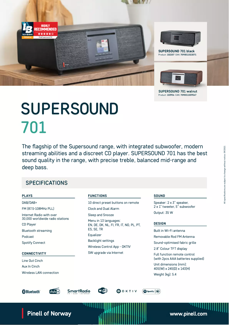 Image de la première page du manuel de l'appareil Supersound 701