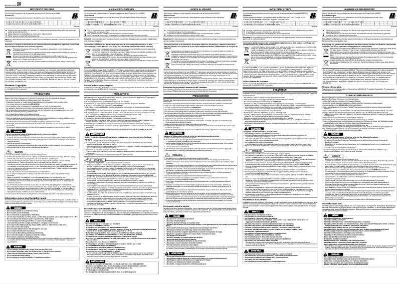 Página 1 del manual Instrucciones de seguridad Kenwood NX-3200
