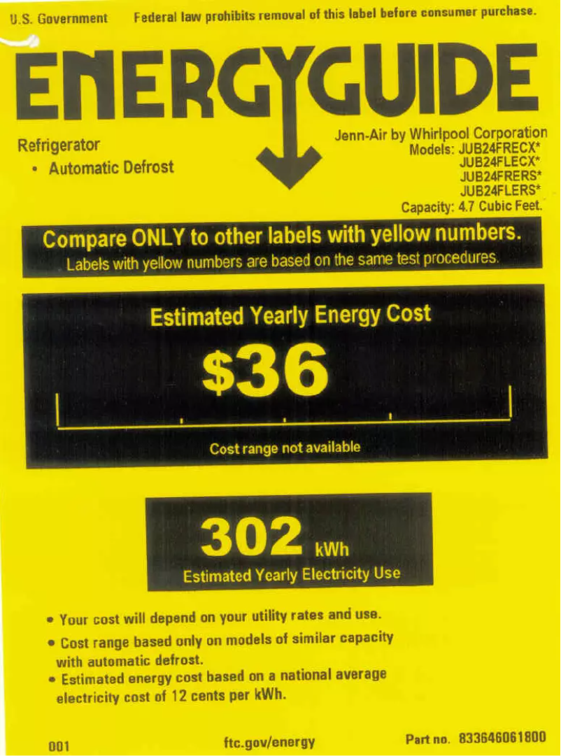 Image de la première page du manuel de l'appareil JUB24FRECX