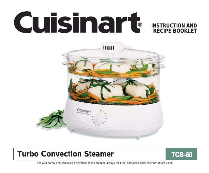 Page 1 de la notice Manuel utilisateur Cuisinart Turbo Convection Steamer TCS-60