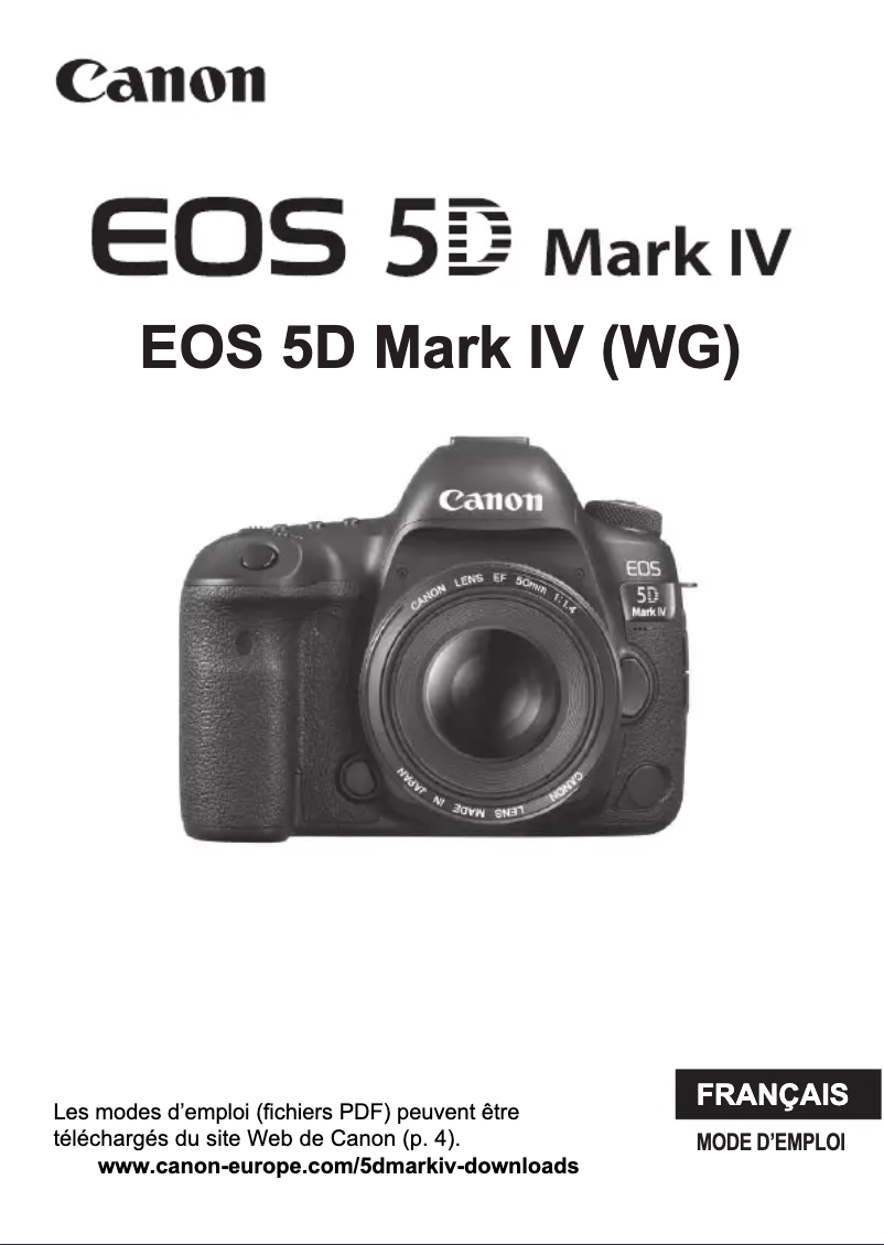 Page 1 de la notice Manuel utilisateur Canon EOS 5D Mark IV