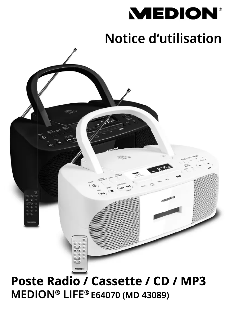 Page 1 de la notice Manuel utilisateur Medion Life E64070