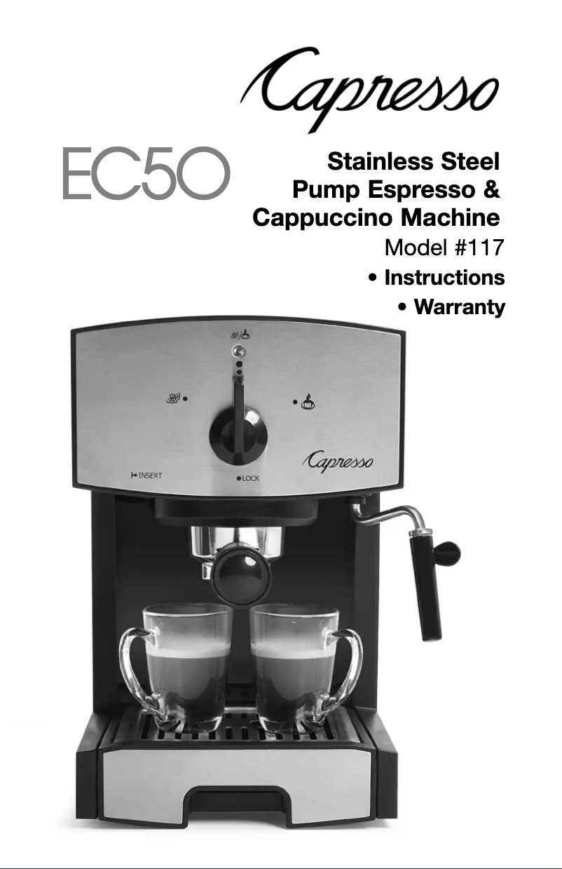 Page n°1 - Manuel utilisateur Capresso EC50