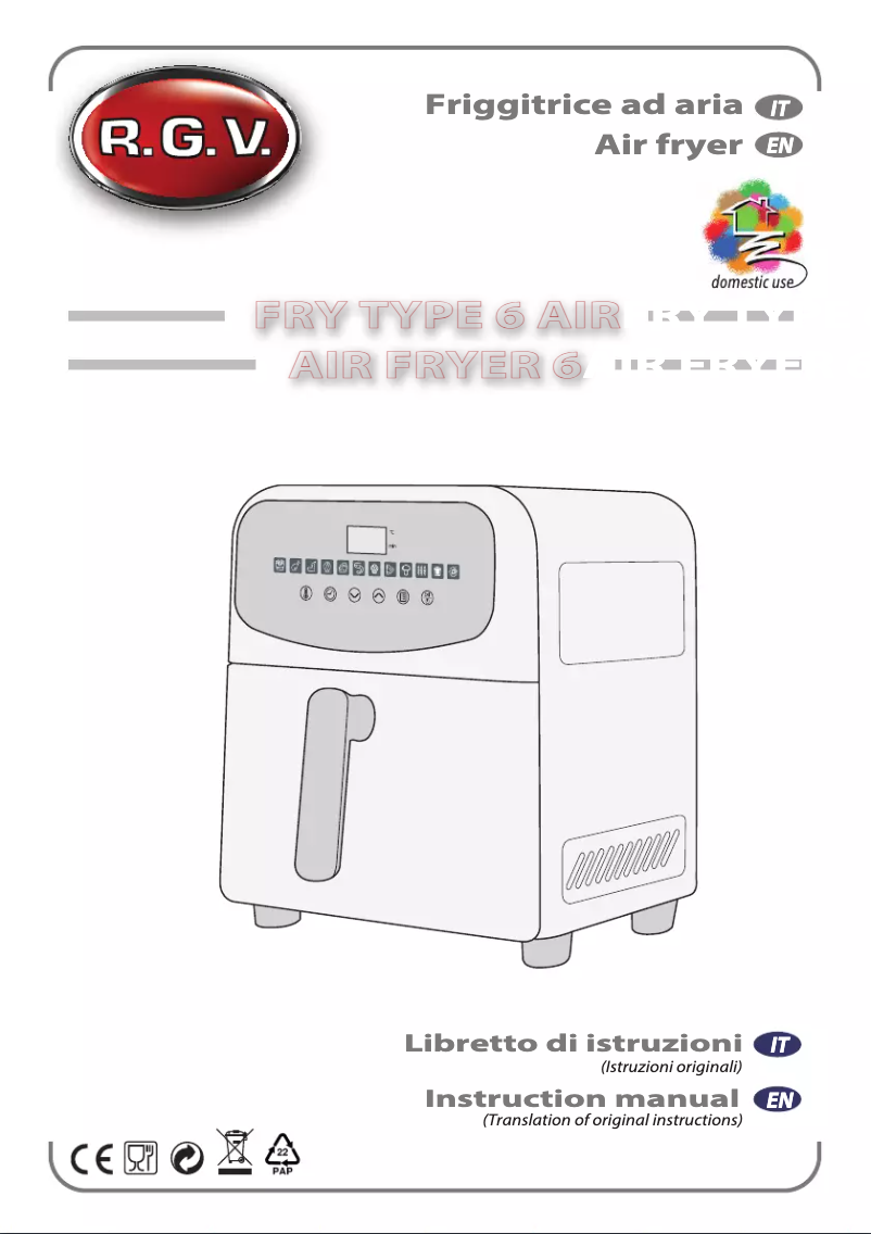 Page n°1 - Manuel utilisateur RGV Fry Type 6 Air