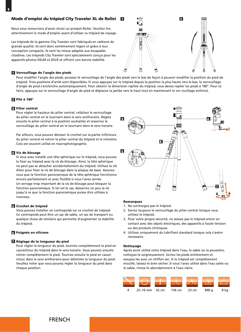 Image de la première page du manuel de l'appareil City Traveler XL
