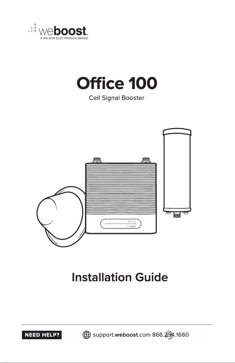 Image de la première page du manuel de l'appareil weBoost Office 100