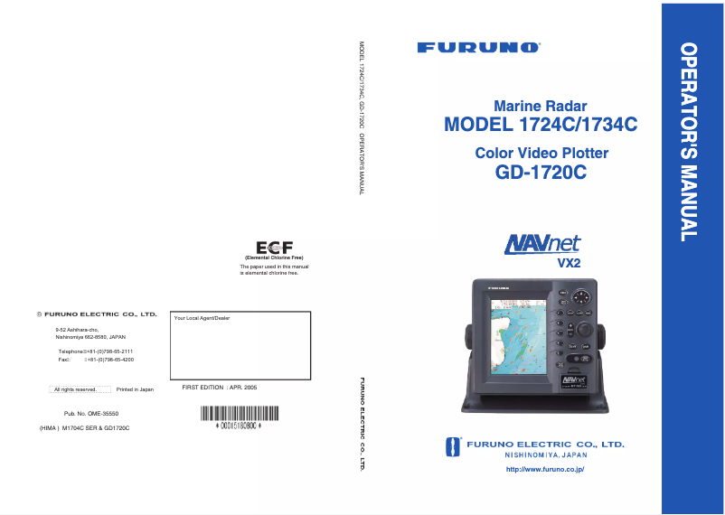 Página 1 del manual Manual de usuario Furuno 1724C