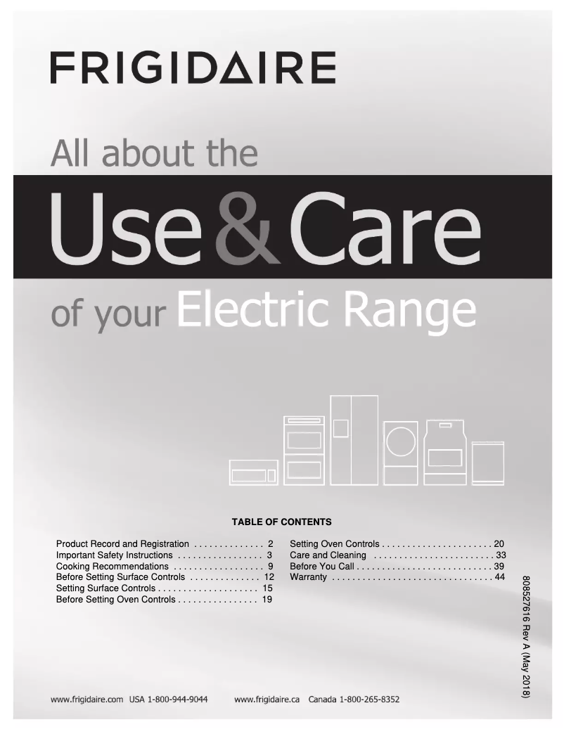 Page n°1 - Manuel utilisateur Frigidaire FFEF3054TW