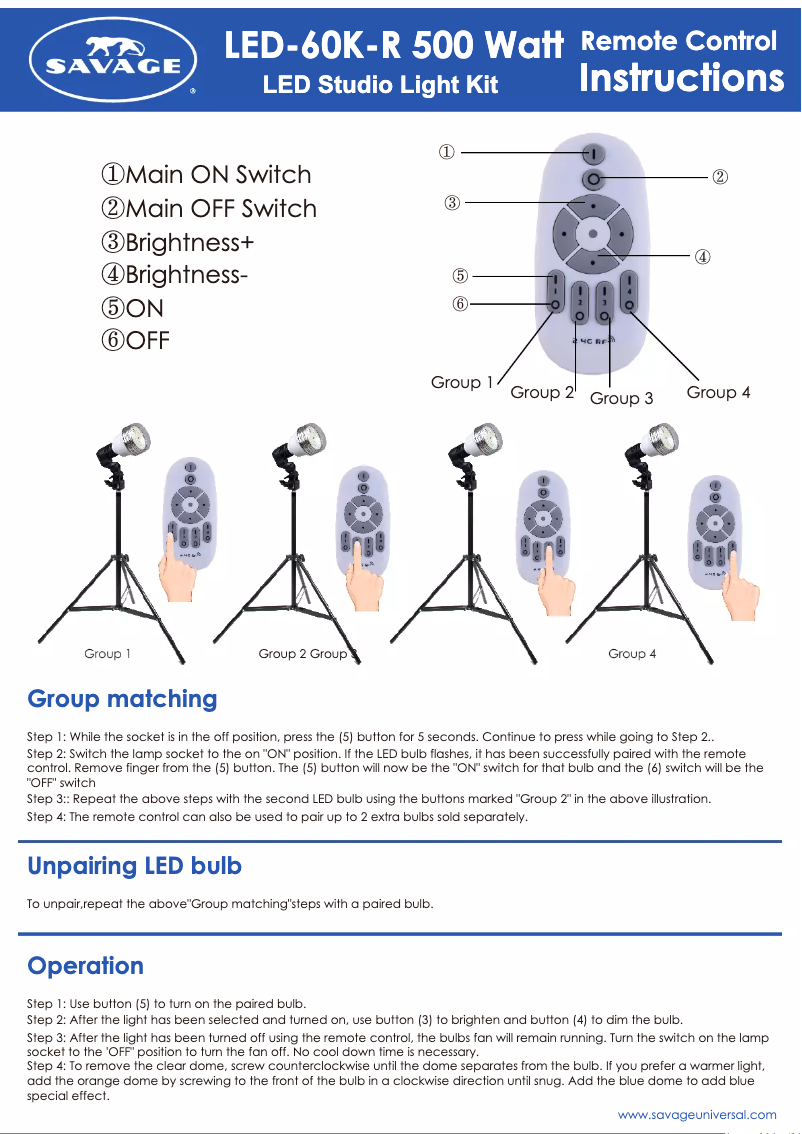 Image de la première page du manuel de l'appareil LED60K-R