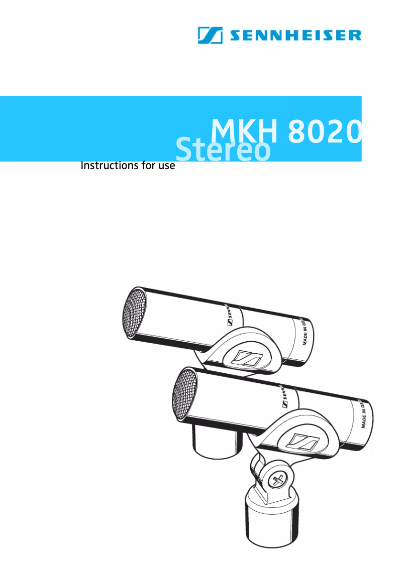 Image de la première page du manuel de l'appareil MKH 8020 Stereo Set