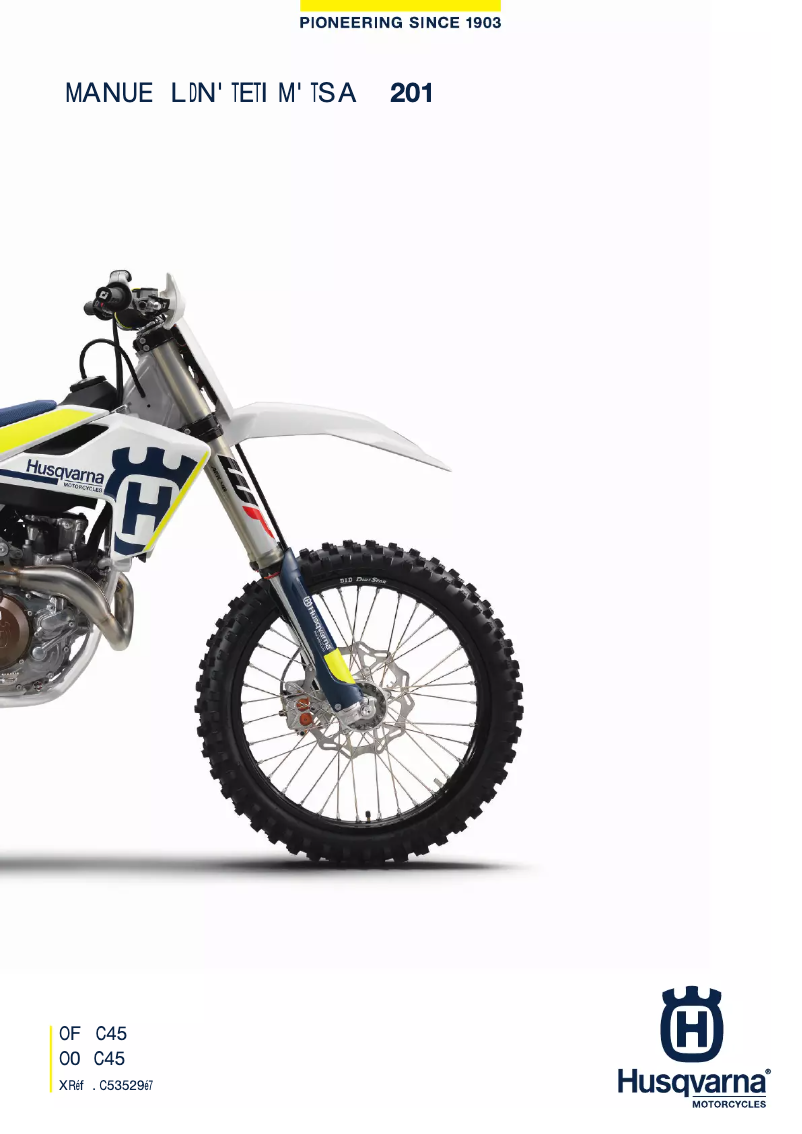 Page 1 de la notice Manuel utilisateur Husqvarna FC 450 (2017)