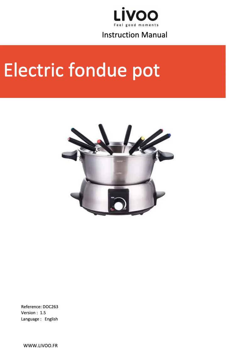 Page 1 of the manual User Manual Livoo DOC263