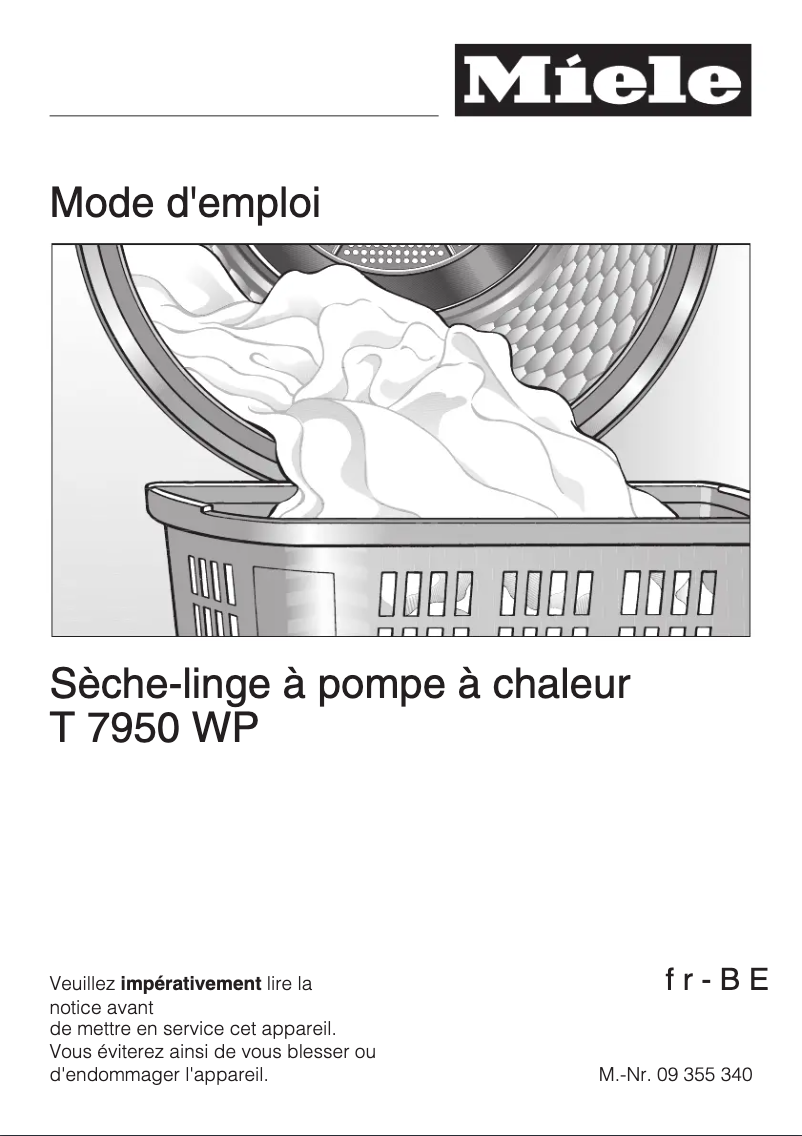 Page n°1 - Manuel utilisateur Miele T 7950 WP